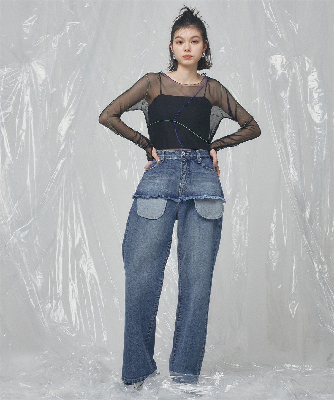 ELLEgirl 配色メローデザインシアートップス_sub_28