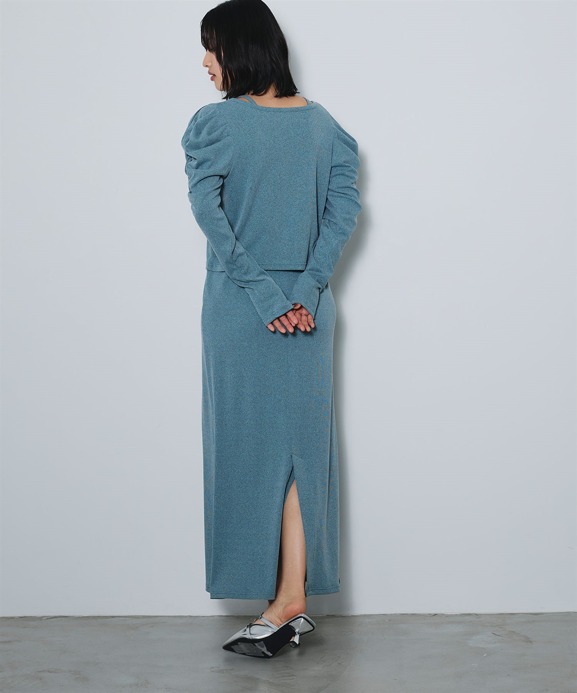 ELLEgirl パフスリーブカーディガンアンサンブルワンピース_sub_27