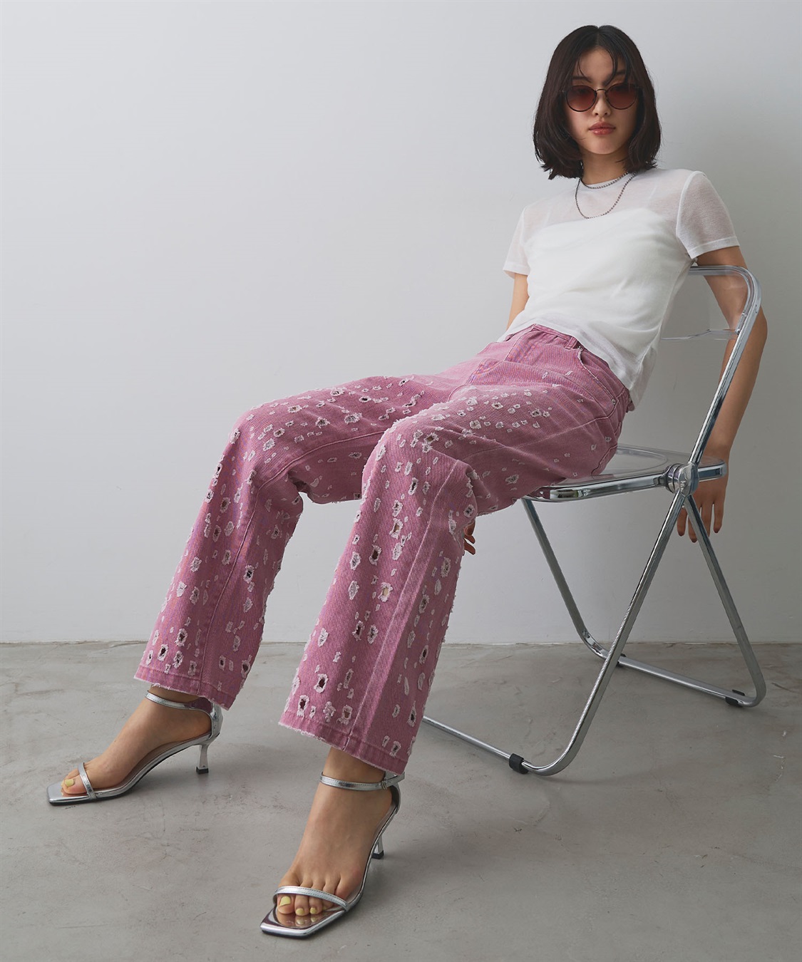 ELLEgirl ダメージクラッシュデニムパンツ_sub_20