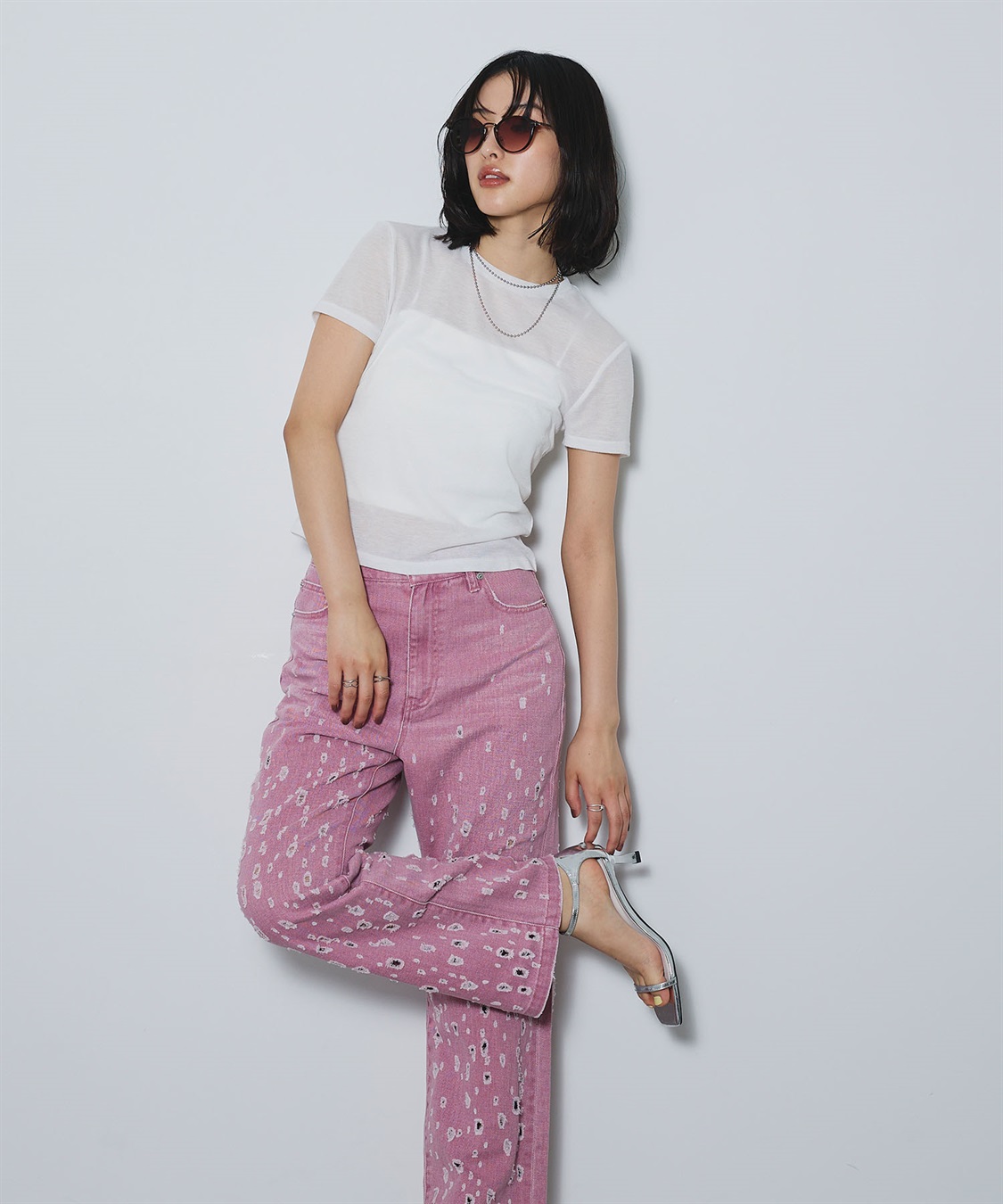 ELLEgirl ダメージクラッシュデニムパンツ_sub_22