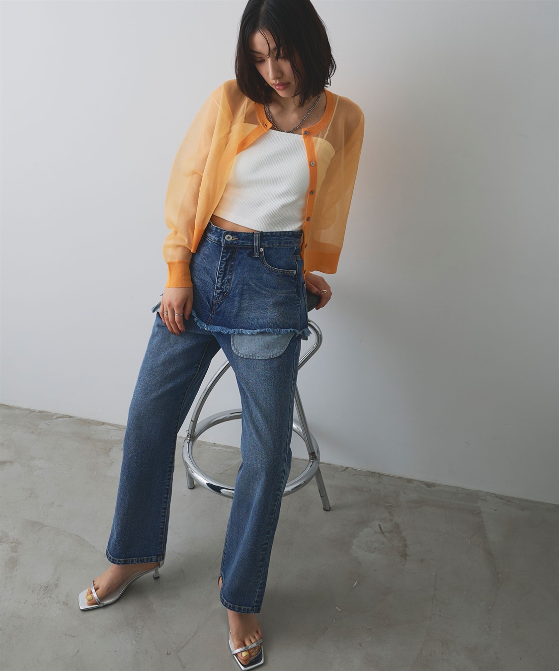 ELLEgirl アウトポケットレイヤードデニム_sub_6