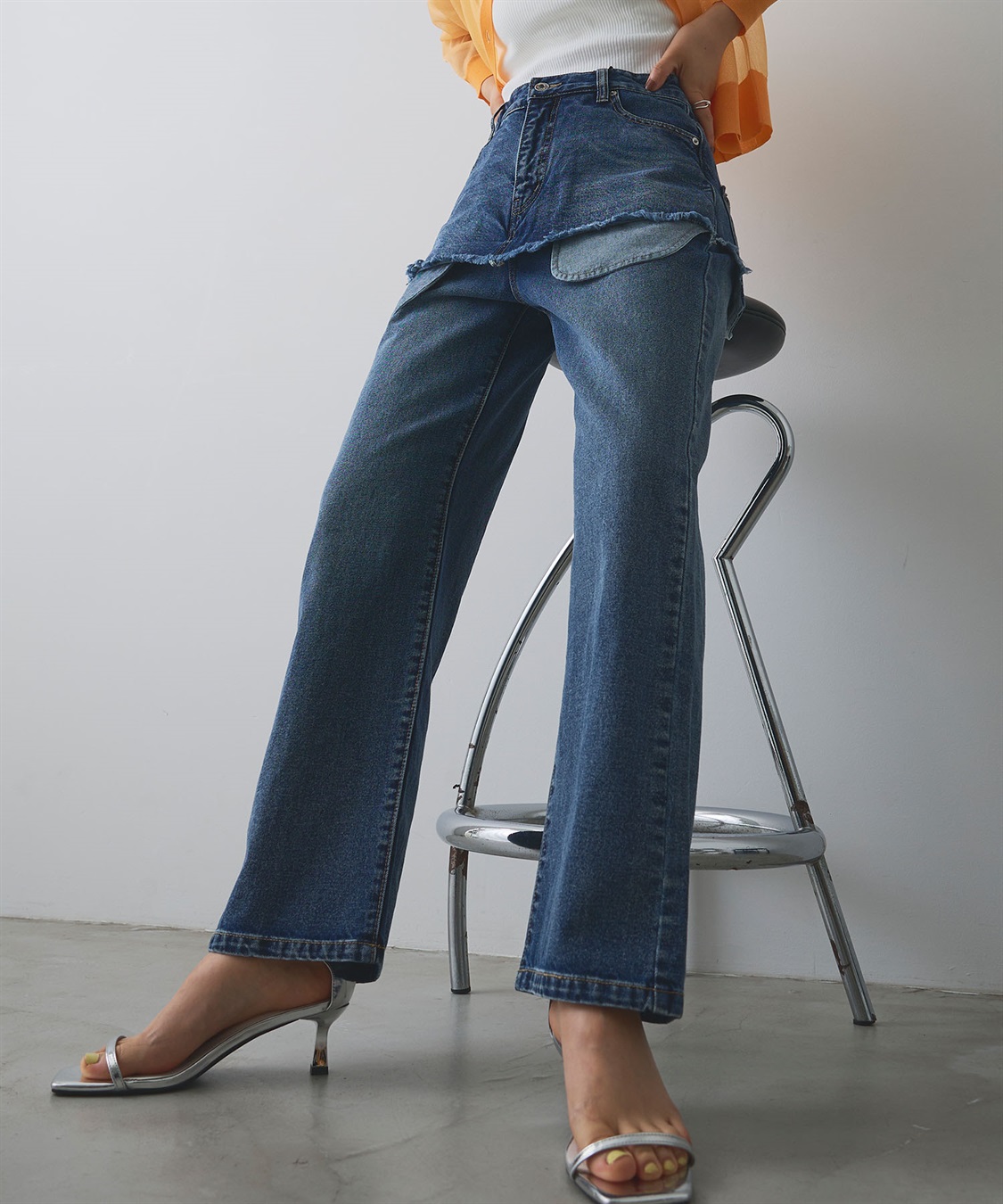 ELLEgirl アウトポケットレイヤードデニム_sub_7