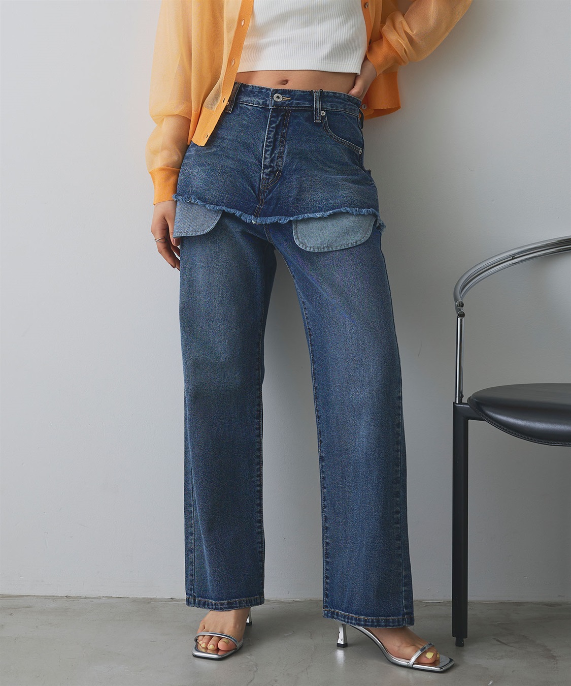 ELLEgirl アウトポケットレイヤードデニム_sub_9