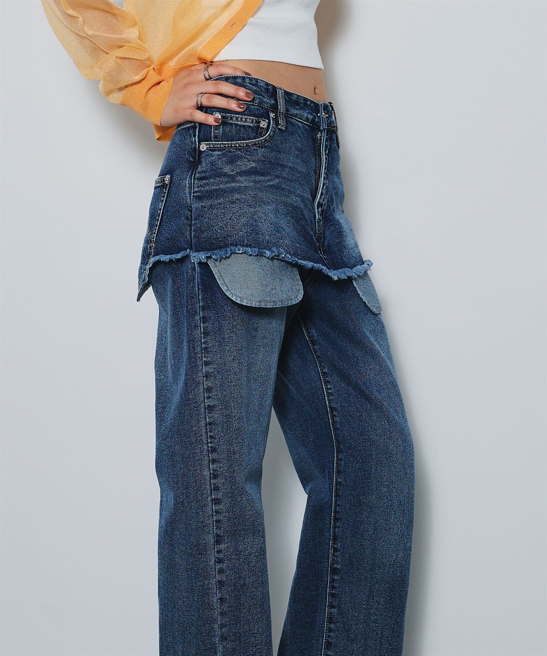 ELLEgirl アウトポケットレイヤードデニム_sub_15