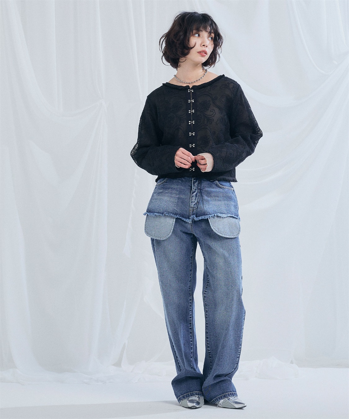 ELLEgirl アウトポケットレイヤードデニム_sub_18