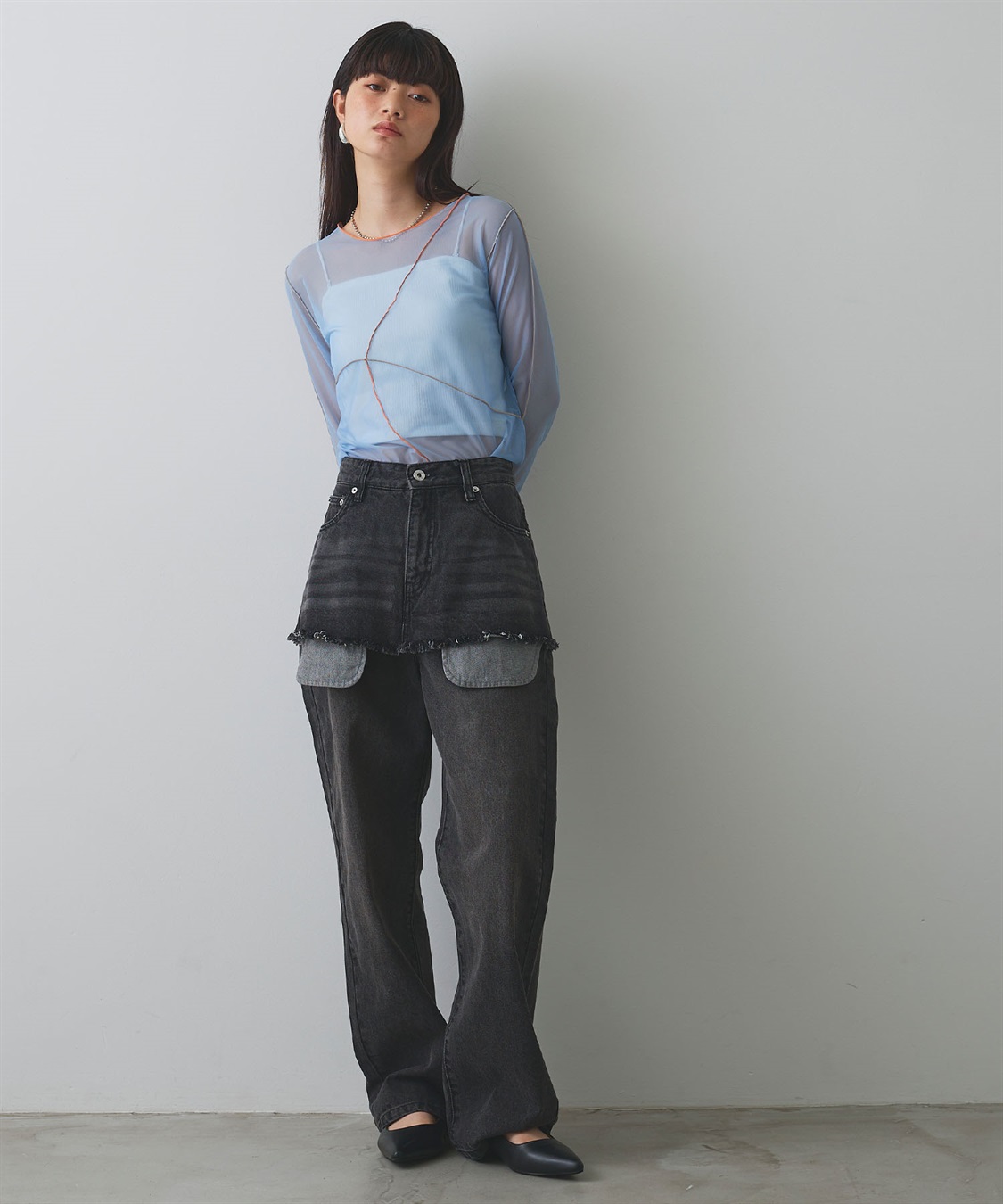 ELLEgirl アウトポケットレイヤードデニム_sub_19