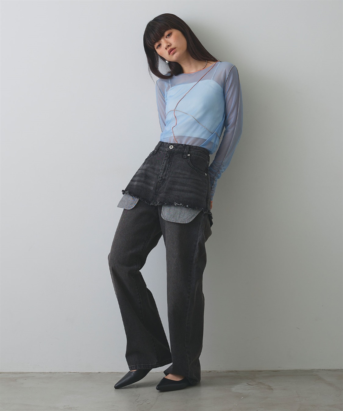 ELLEgirl アウトポケットレイヤードデニム_sub_22