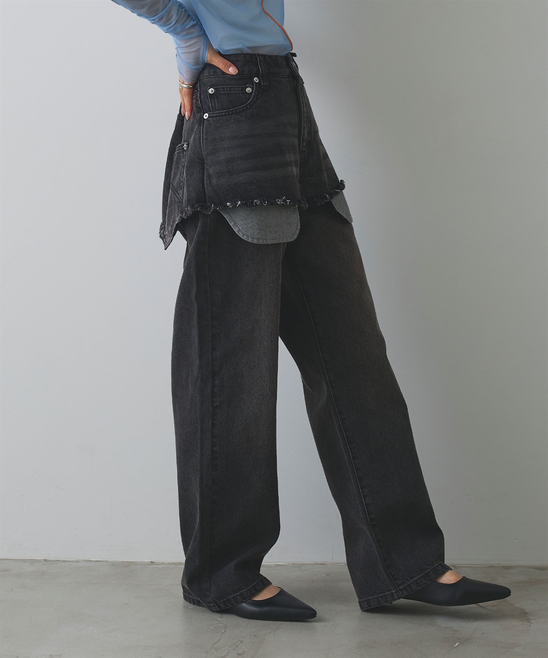 ELLEgirl アウトポケットレイヤードデニム_sub_24