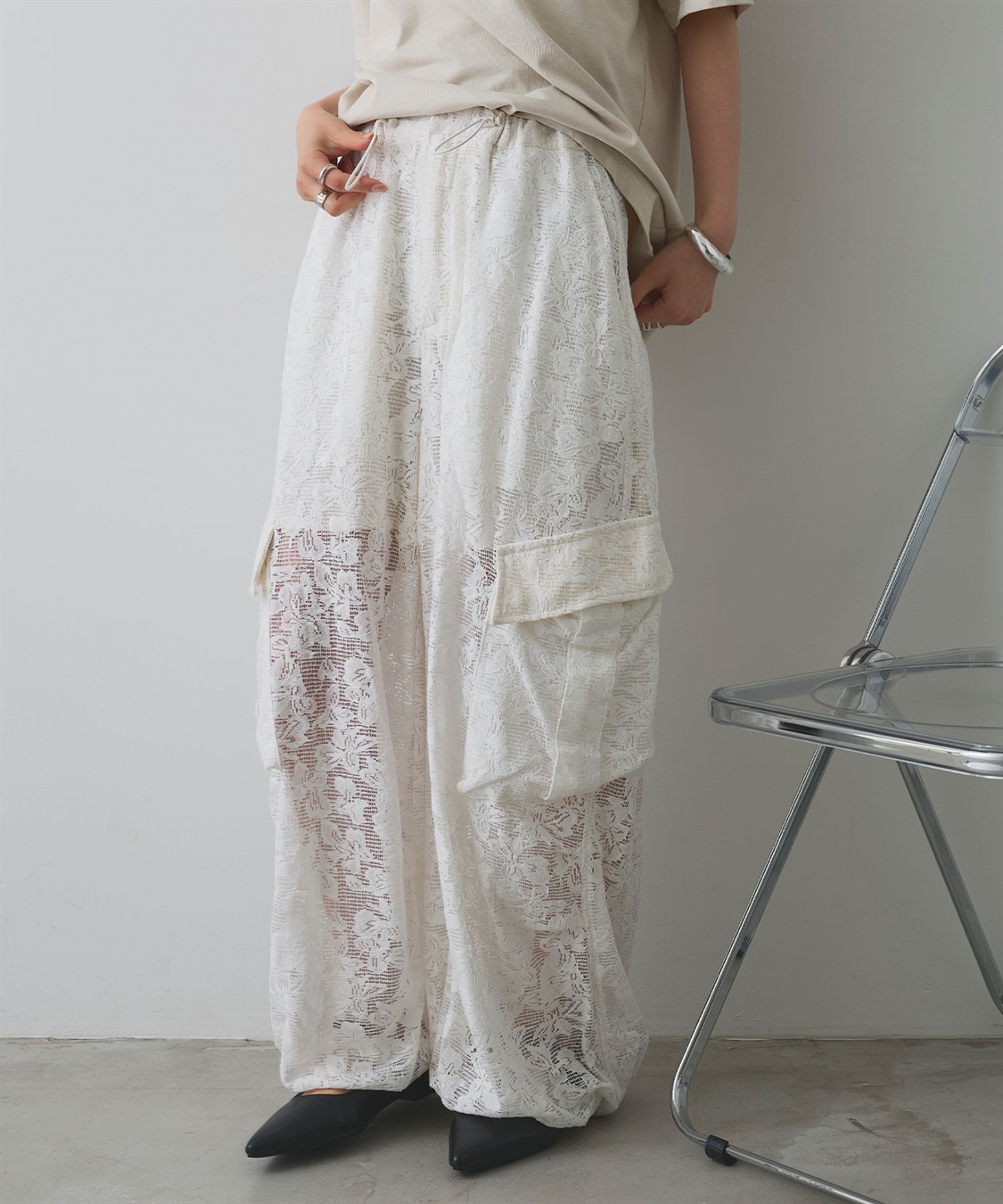 ELLEgirl レースカーゴパンツ_sub_4