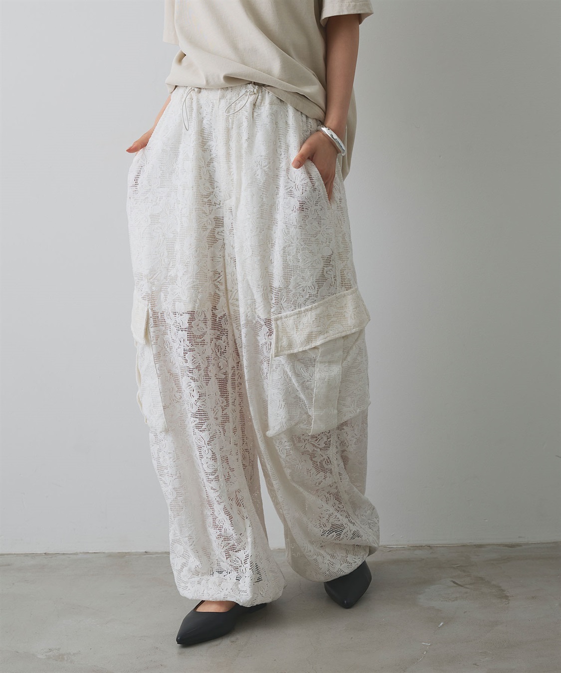 ELLEgirl レースカーゴパンツ_sub_5