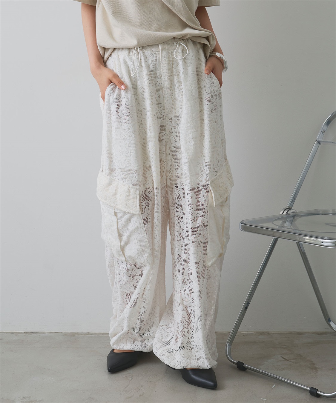 ELLEgirl レースカーゴパンツ_sub_6