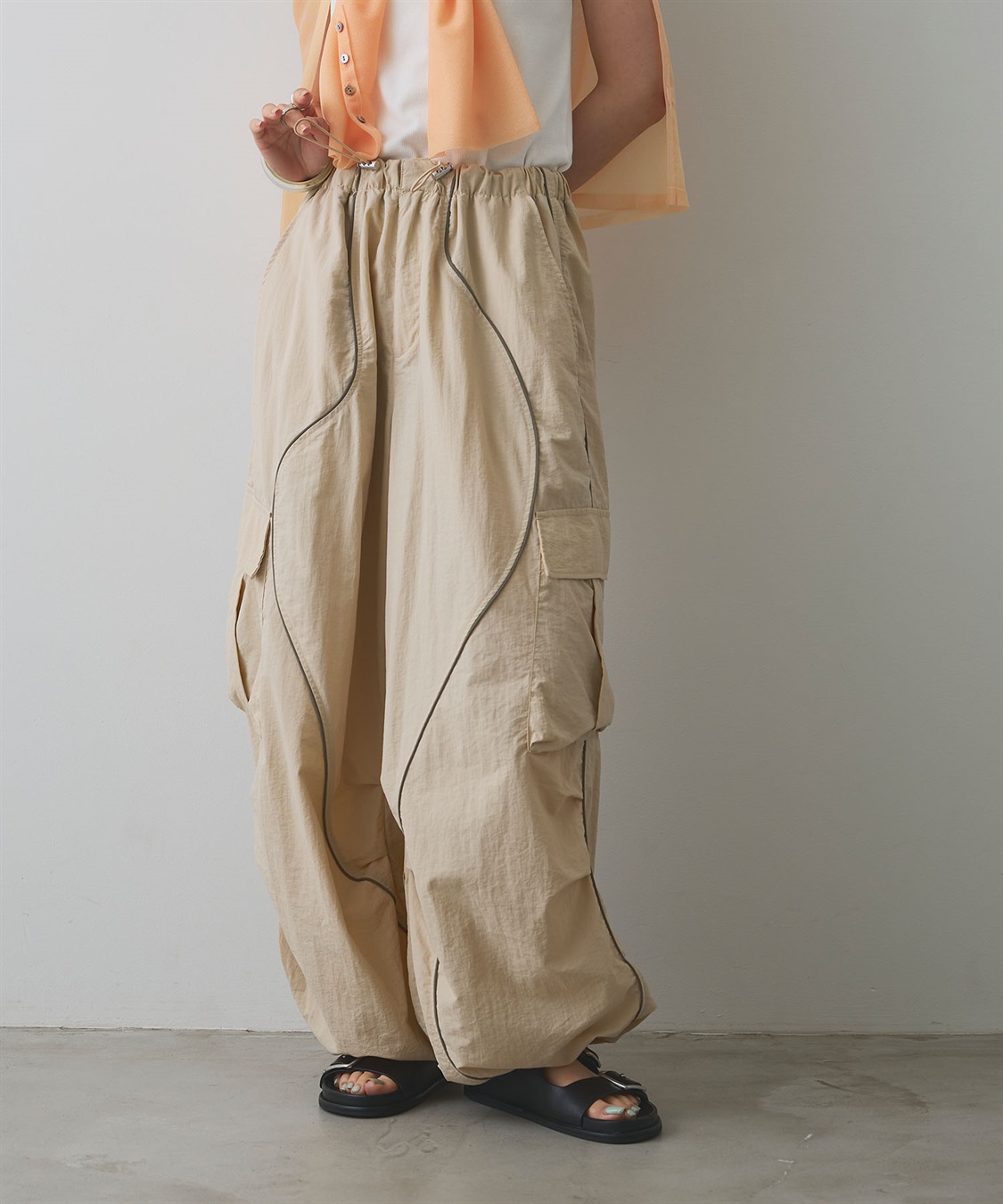 ELLEgirl ウェーブデザインパラシュートパンツ_sub_20
