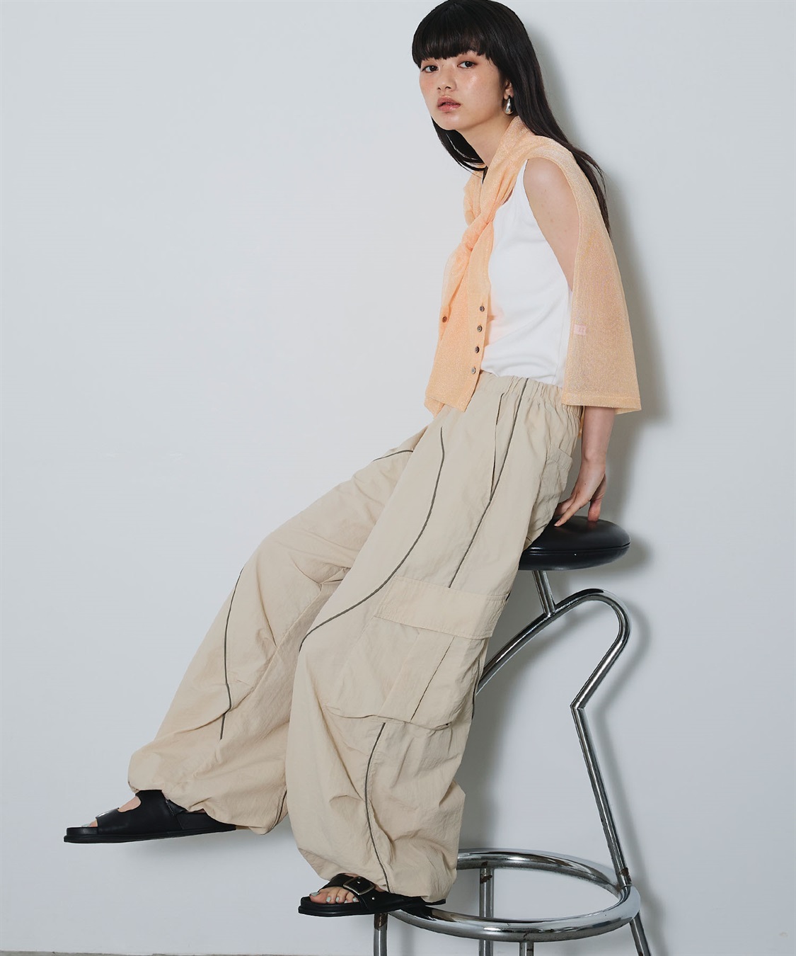 ELLEgirl ウェーブデザインパラシュートパンツ_sub_23