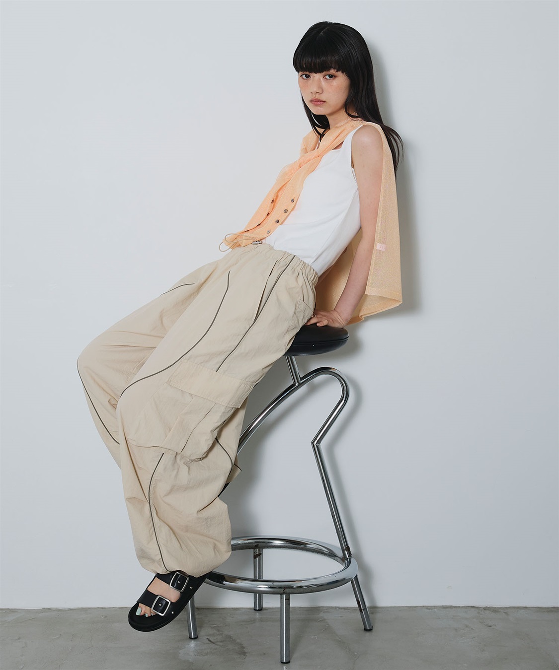 ELLEgirl ウェーブデザインパラシュートパンツ_sub_24