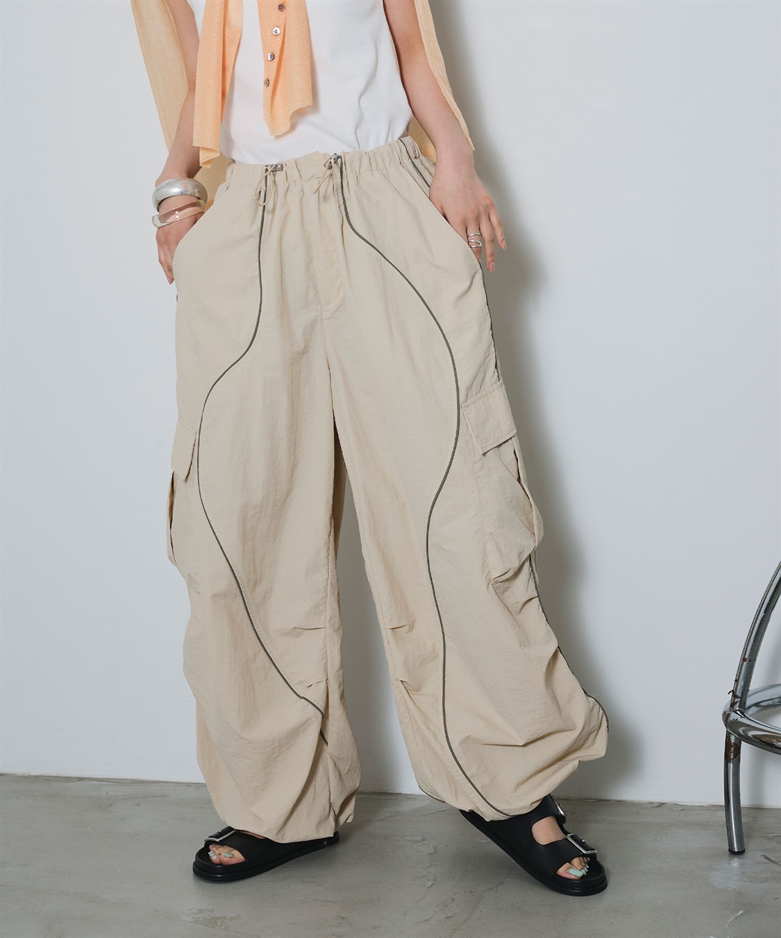 ELLEgirl ウェーブデザインパラシュートパンツ_sub_26