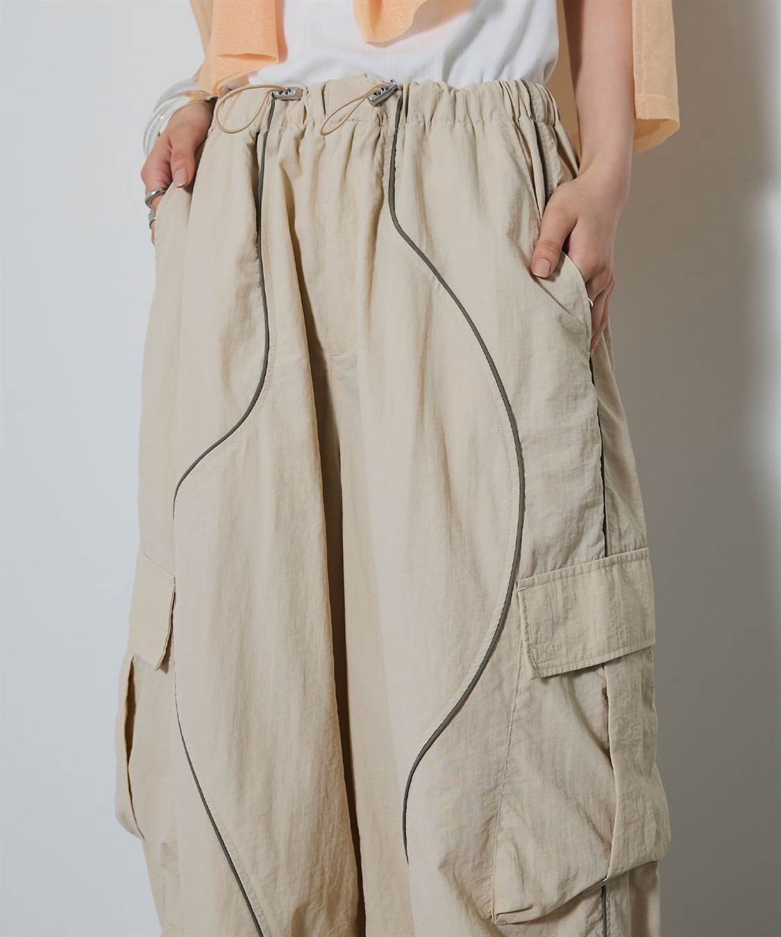 ELLEgirl ウェーブデザインパラシュートパンツ_sub_27