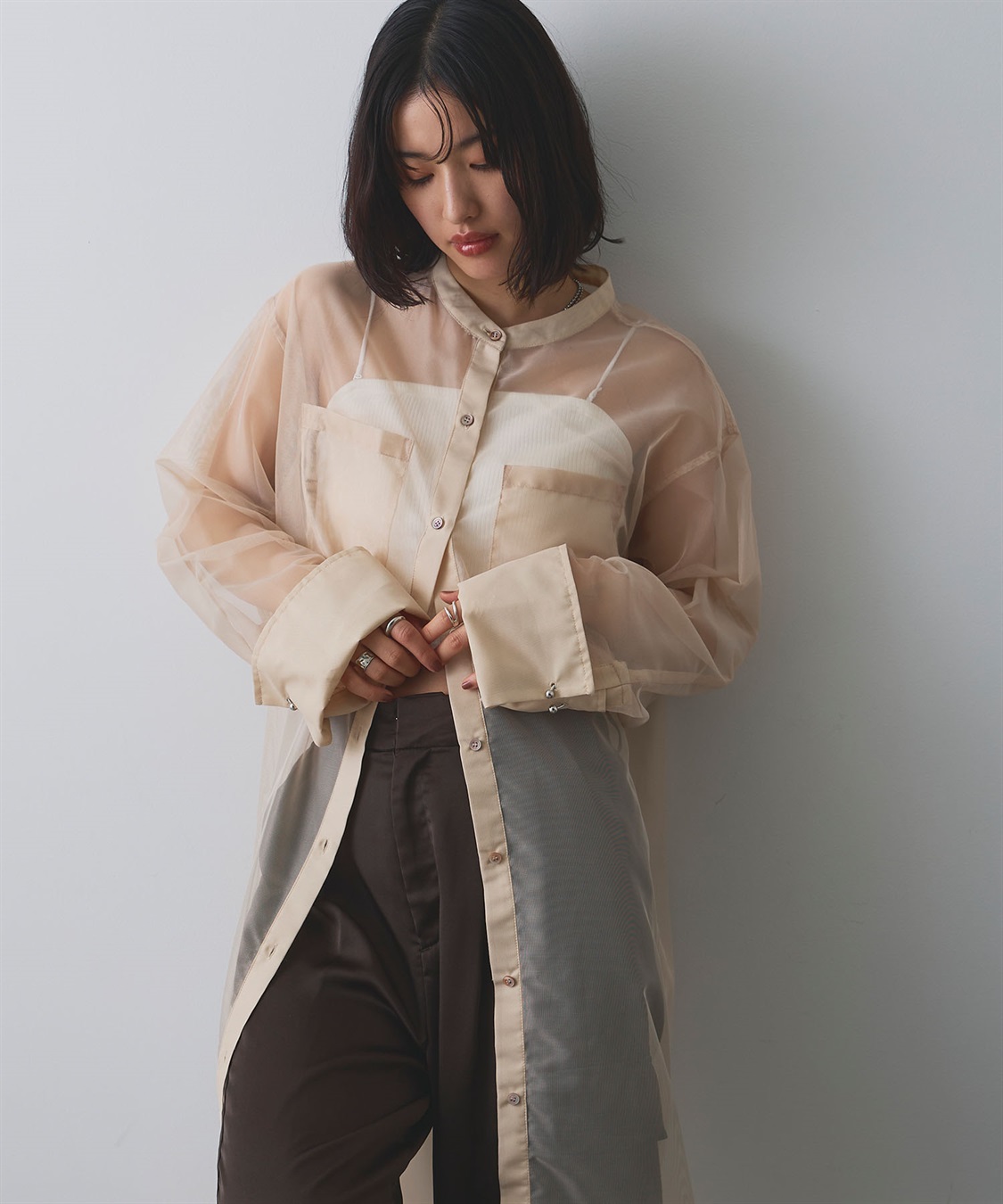 ELLEgirl バック刺繍シアーシャツワンピース_sub_15