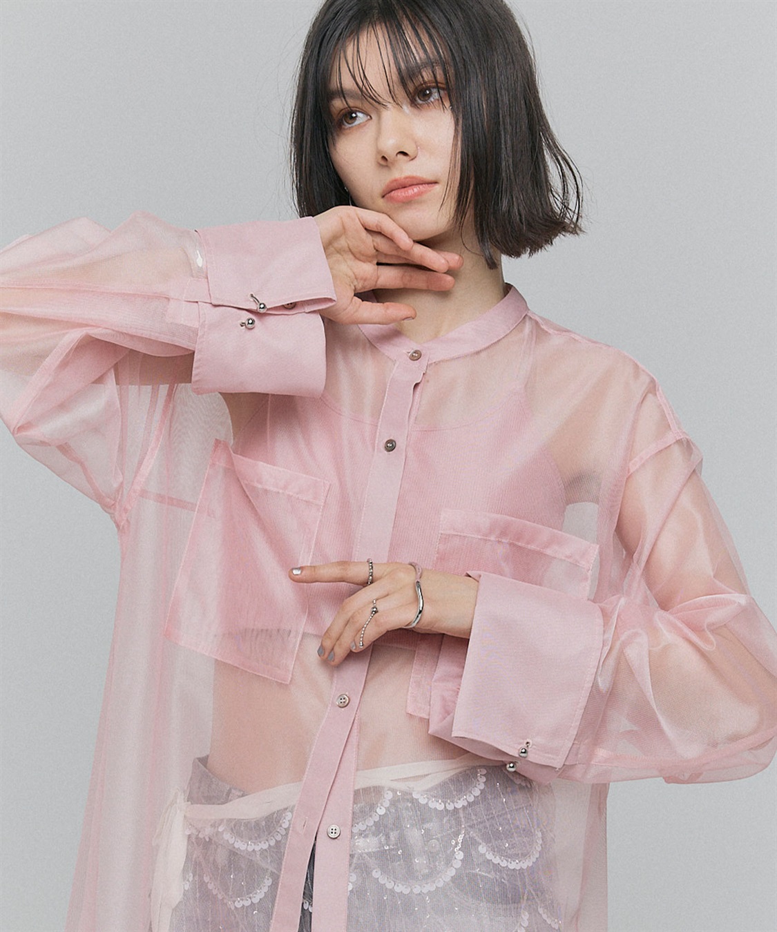 ELLEgirl バック刺繍シアーシャツワンピース_sub_23