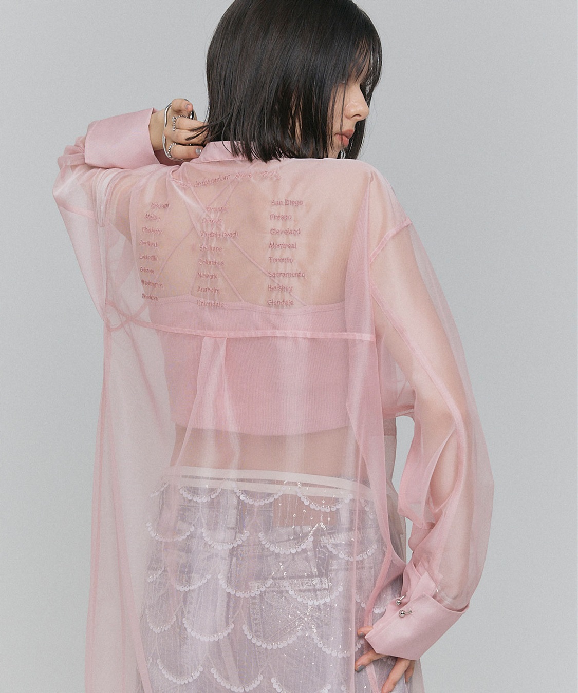 ELLEgirl バック刺繍シアーシャツワンピース_sub_24