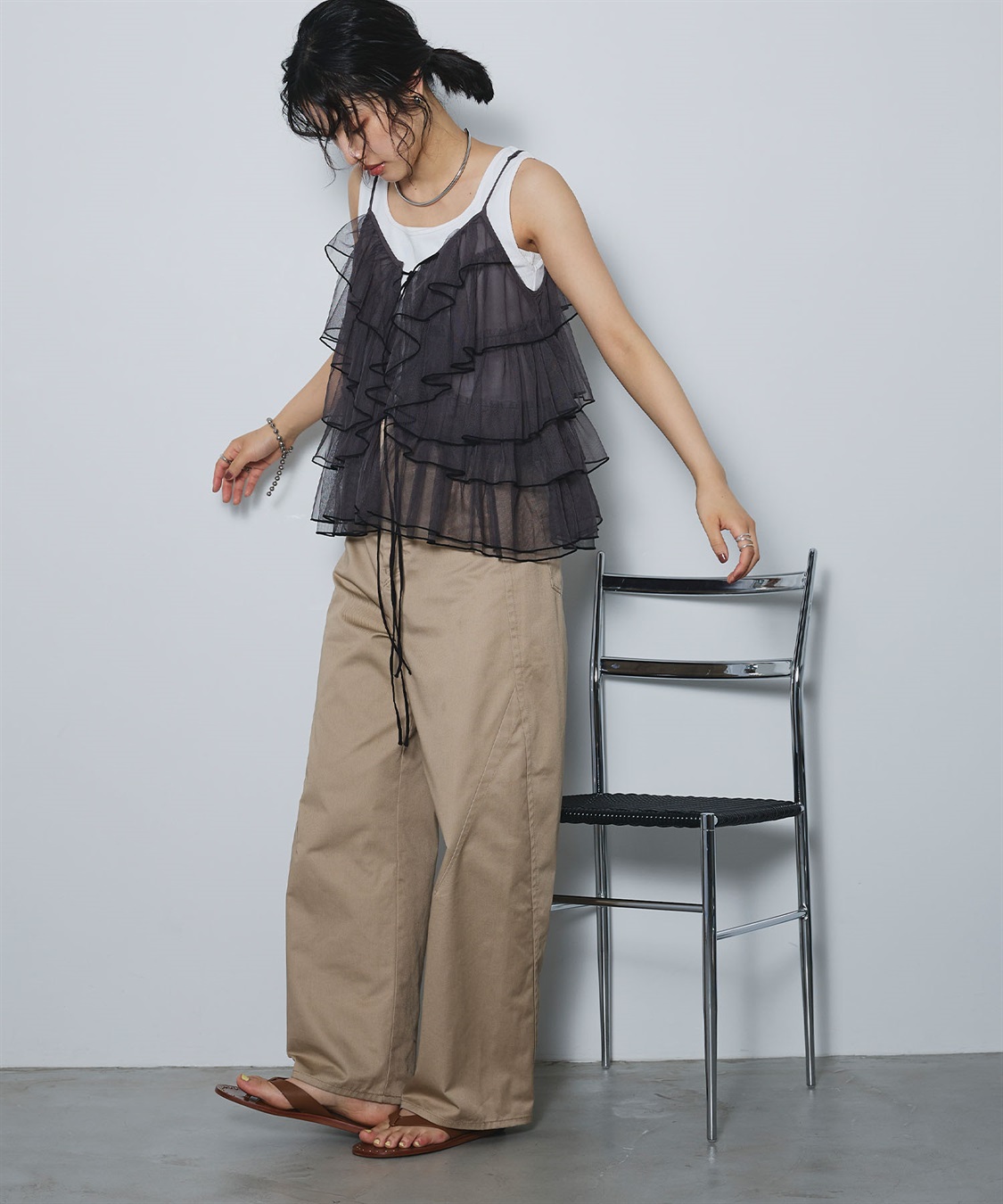 ELLEgirl 配色メローフリルキャミソールビスチェ_sub_8