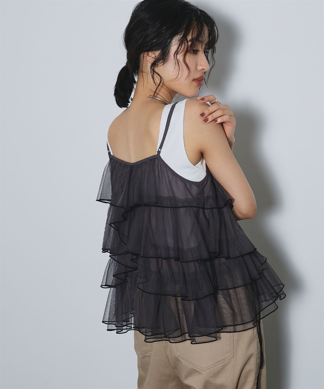 ELLEgirl 配色メローフリルキャミソールビスチェ_sub_13