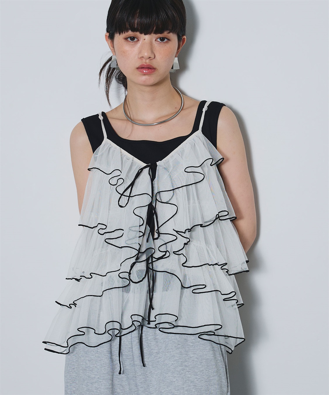 ELLEgirl 配色メローフリルキャミソールビスチェ_sub_24