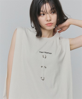 ELLEgirl ボディピアスノースリーブTシャツ_subthumb_1