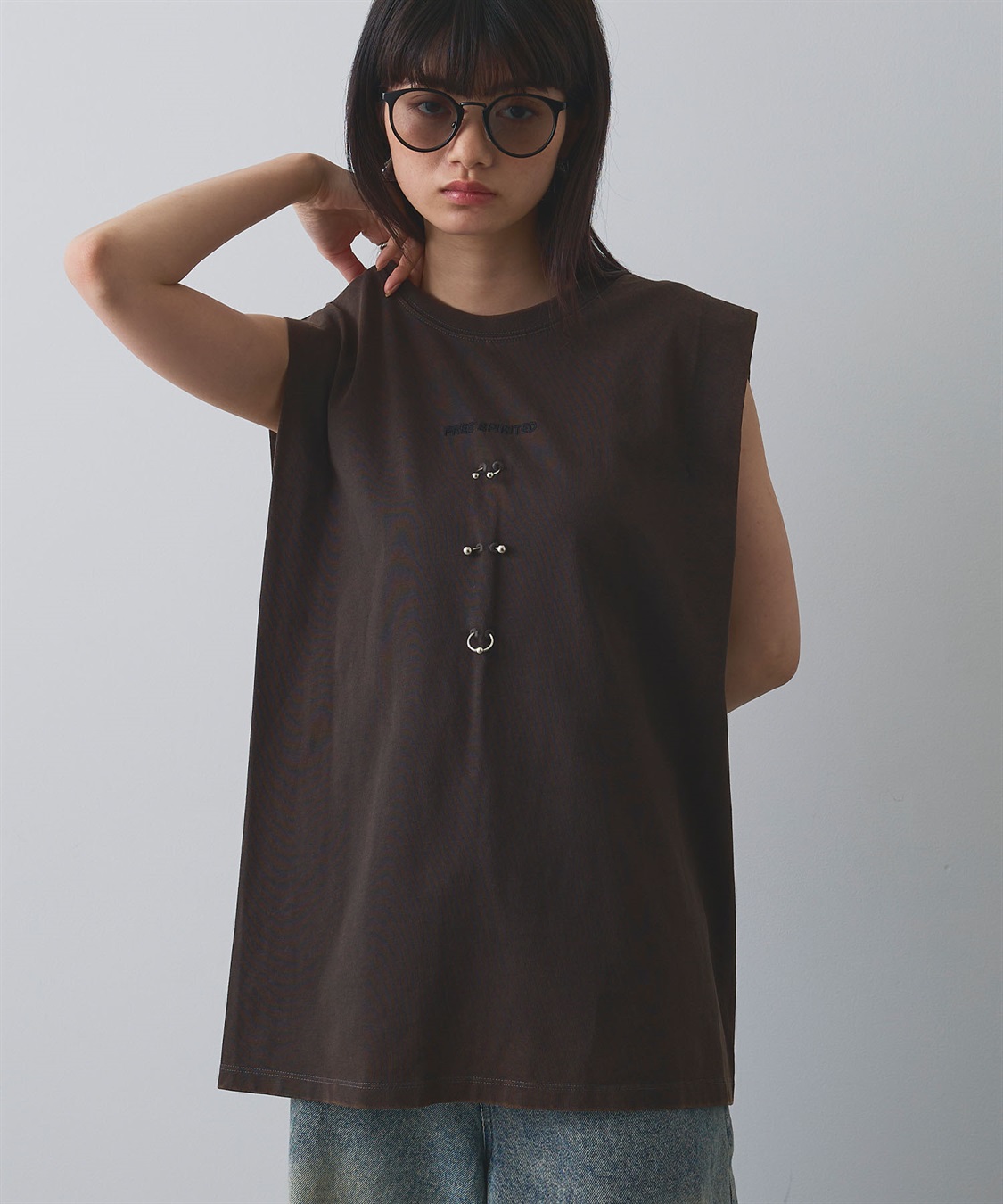 ELLEgirl ボディピアスノースリーブTシャツ_sub_3