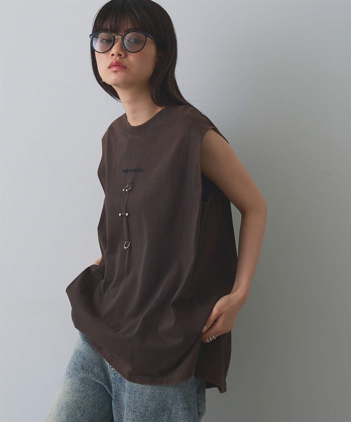 ELLEgirl ボディピアスノースリーブTシャツ_sub_4