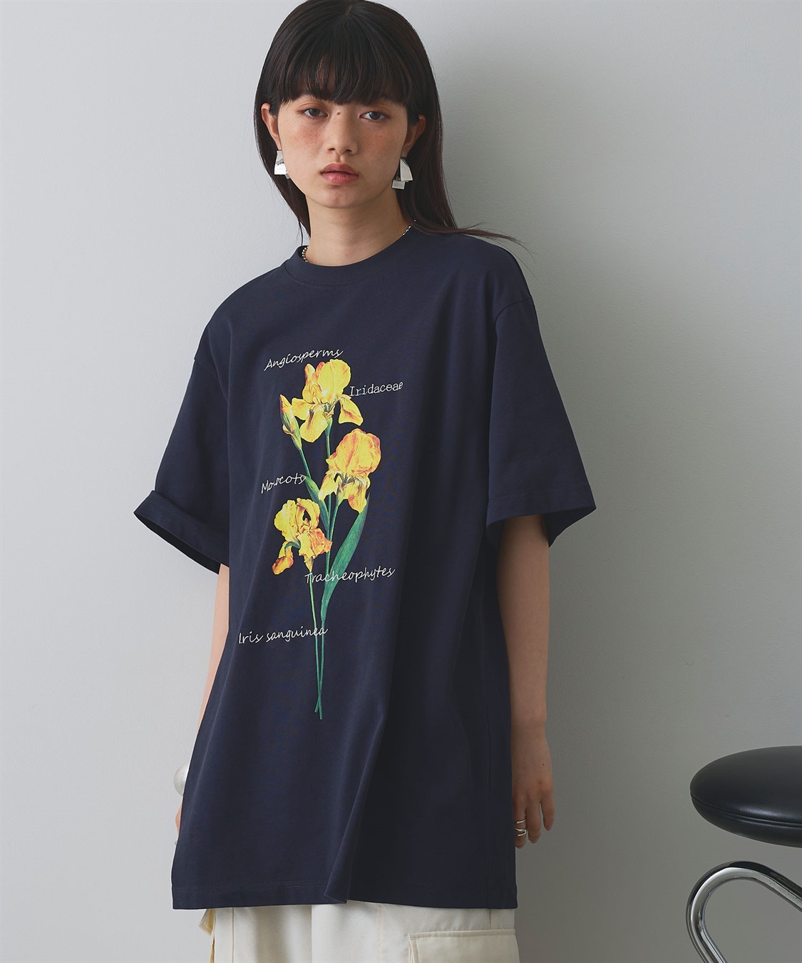 ELLEgirl アイリスプリントチュニックTシャツ_sub_3