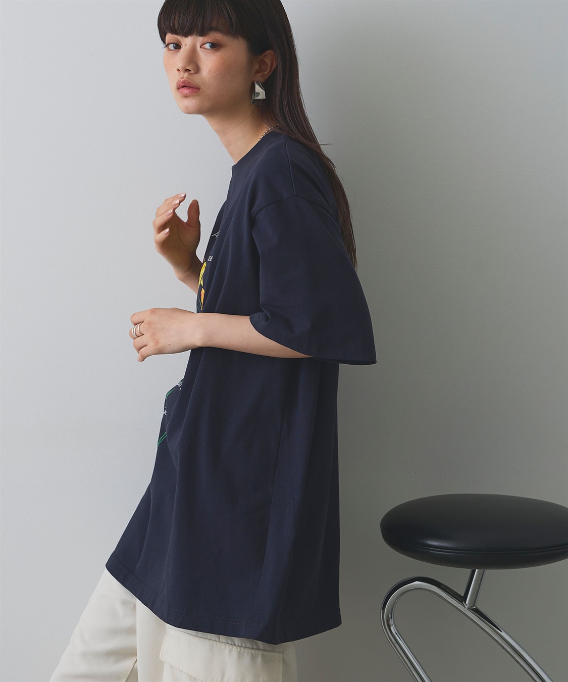 ELLEgirl アイリスプリントチュニックTシャツ_sub_5