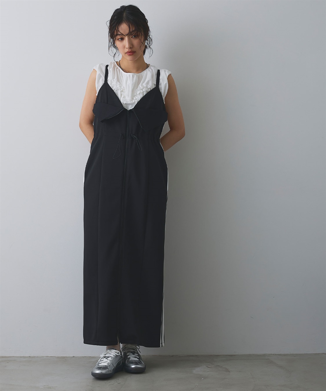 トラックジャージキャミワンピース ELLEgirl|クロスプラス公式 トラックジャージキャミワンピース ELLEgirl|クロスプラス公式