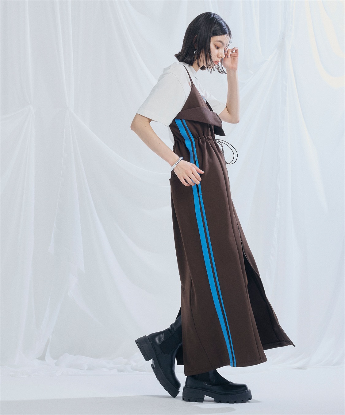 ELLEgirl トラックジャージキャミワンピース_sub_23