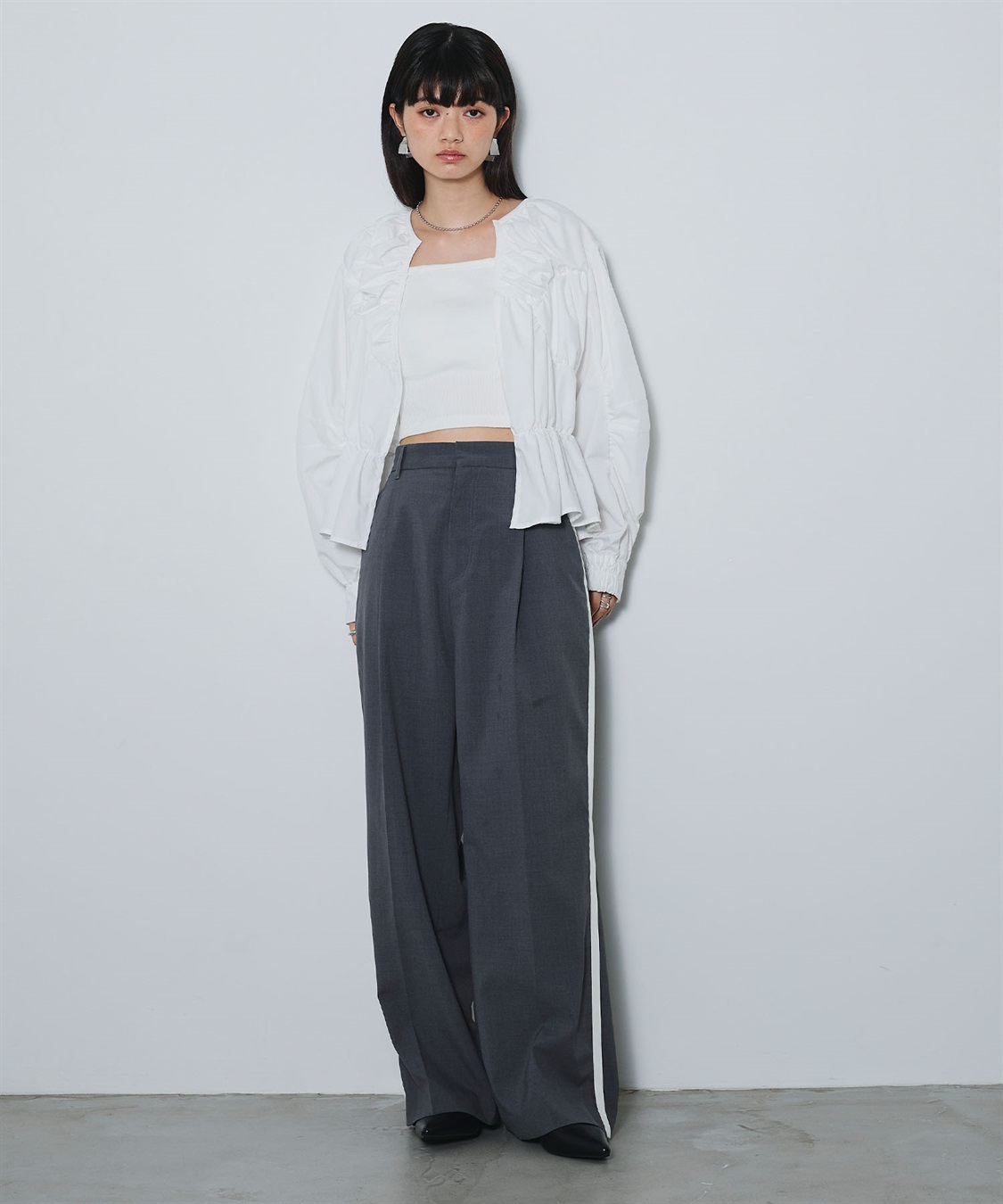 ELLEgirl デザイン切替ギャザーブラウス_sub_6