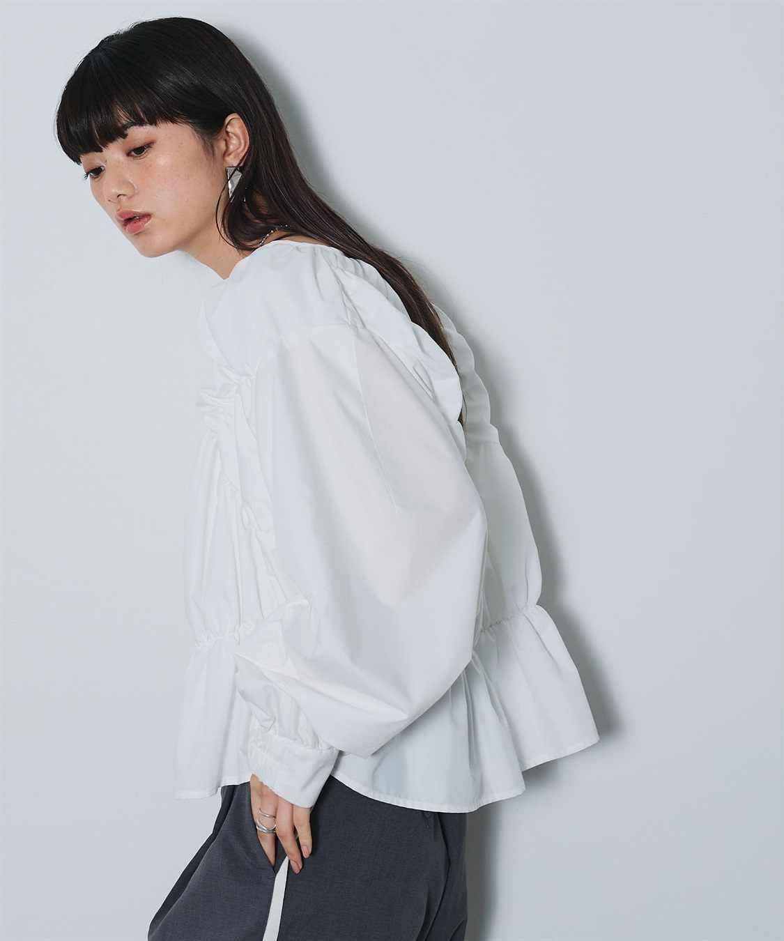 ELLEgirl デザイン切替ギャザーブラウス_sub_12