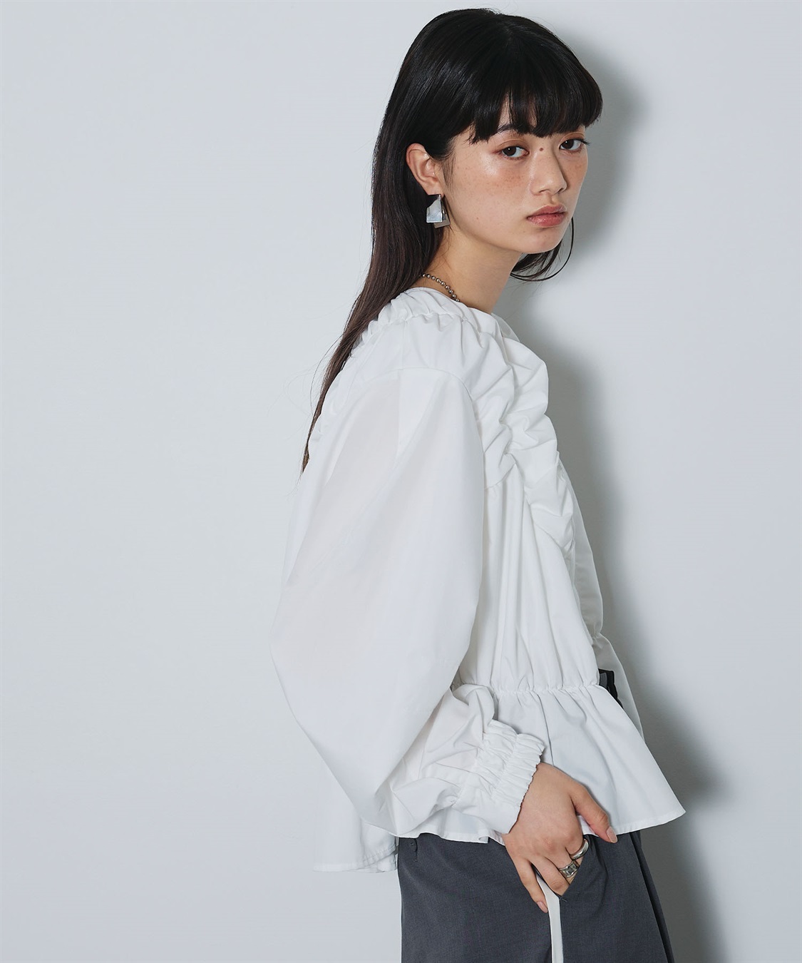 ELLEgirl デザイン切替ギャザーブラウス_sub_14