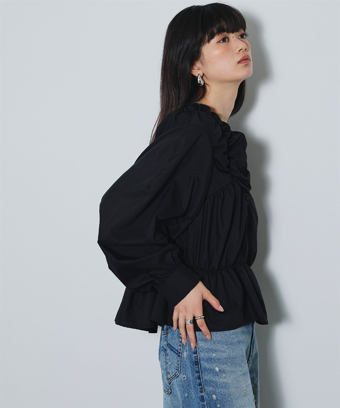 ELLEgirl デザイン切替ギャザーブラウス_sub_27