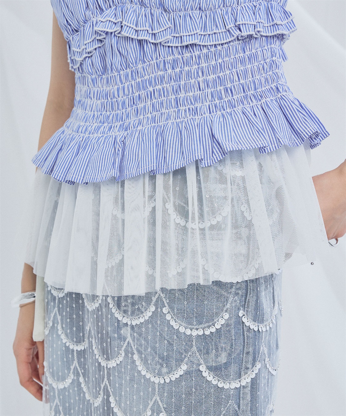 ELLEgirl シャーリングノースリーブブラウス_sub_29