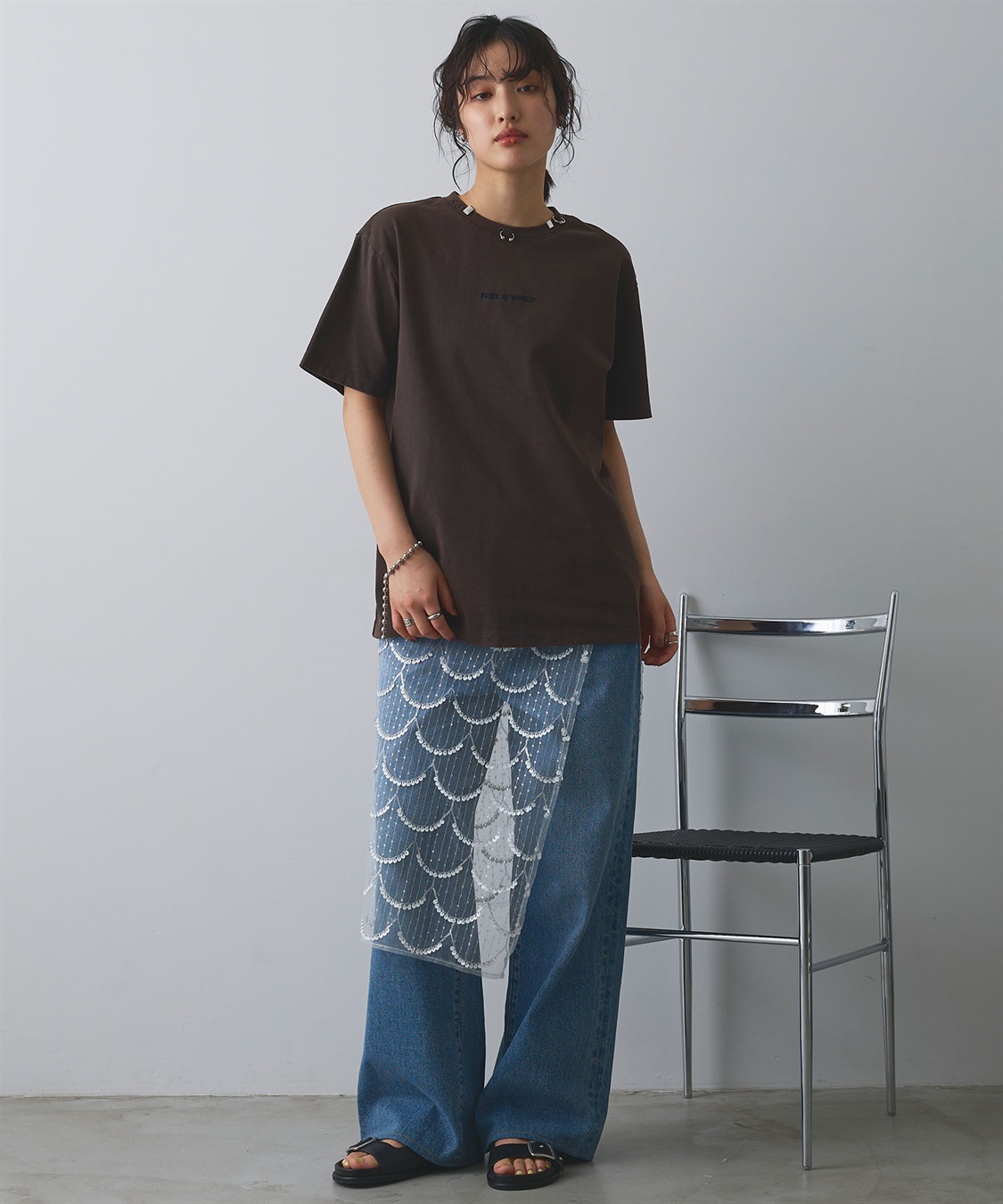 ELLEgirl スパンコールラップスカート_sub_4