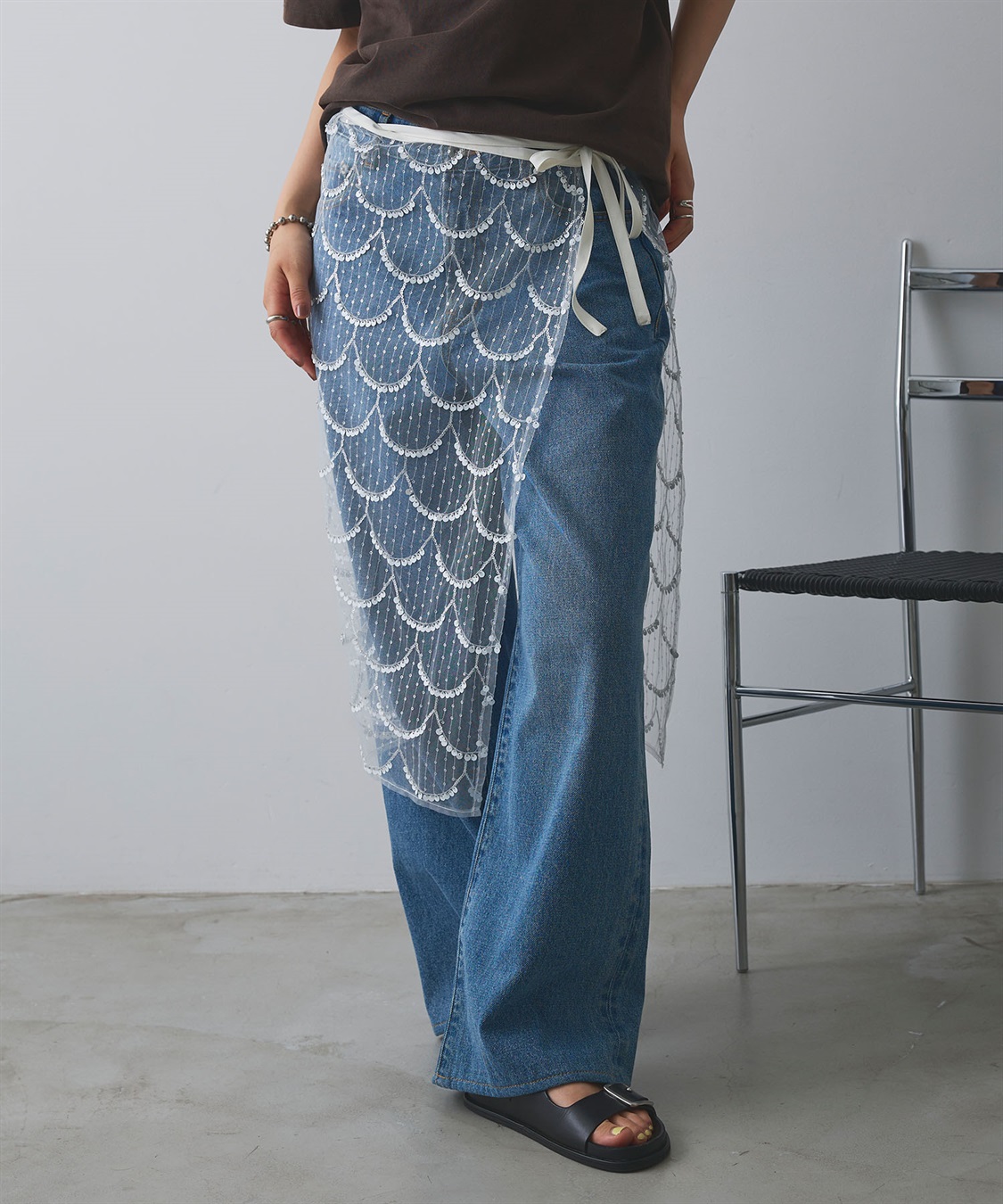 ELLEgirl スパンコールラップスカート_sub_6