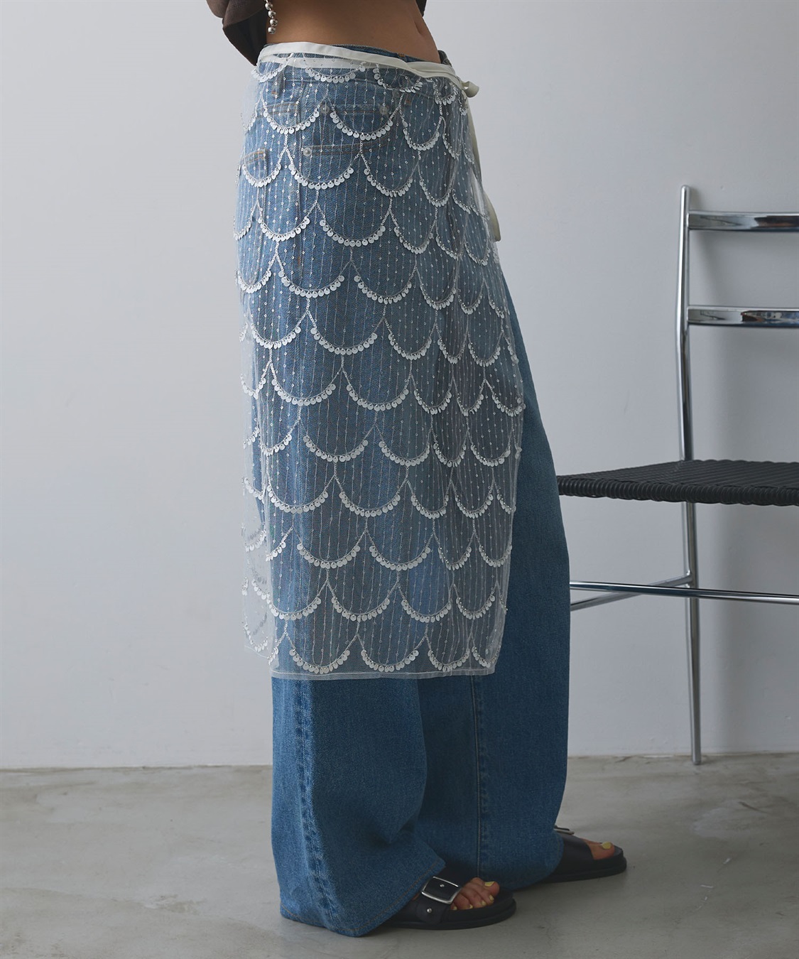 ELLEgirl スパンコールラップスカート_sub_7
