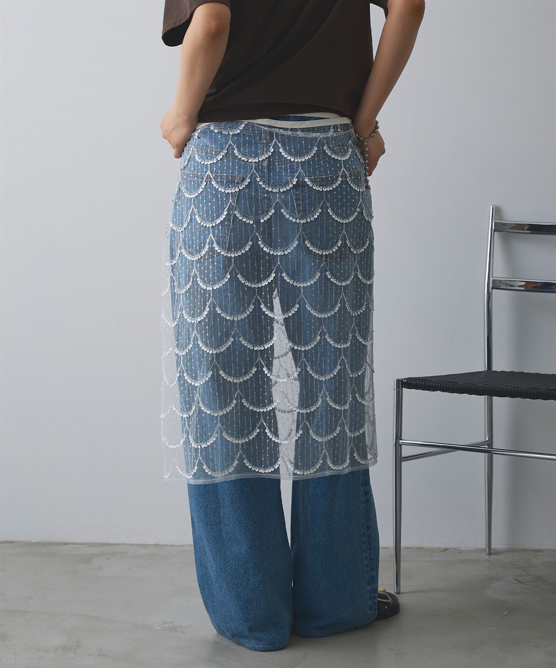 ELLEgirl スパンコールラップスカート_sub_8