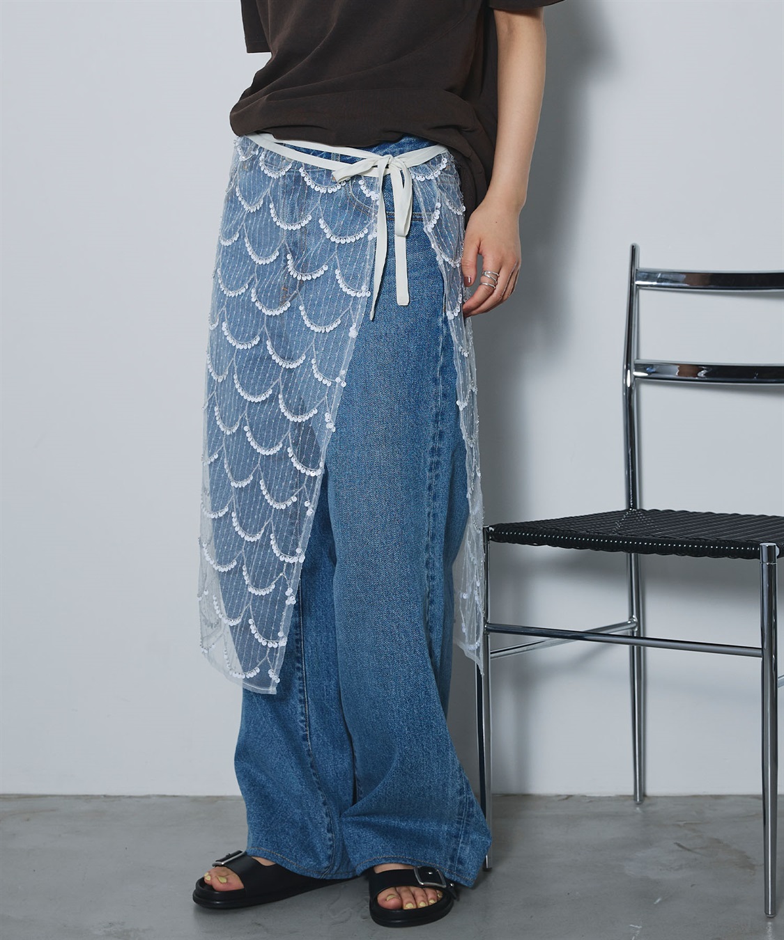 ELLEgirl スパンコールラップスカート_sub_12