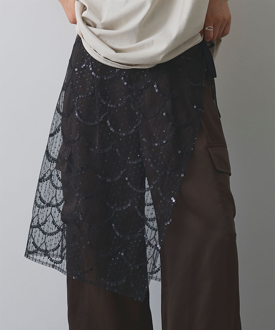 ELLEgirl スパンコールラップスカート_sub_17