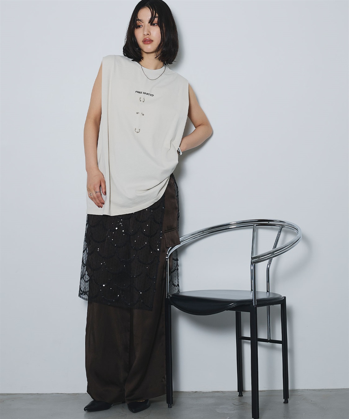 ELLEgirl スパンコールラップスカート_sub_20