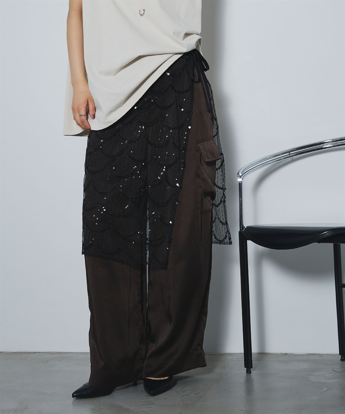 ELLEgirl スパンコールラップスカート_sub_23