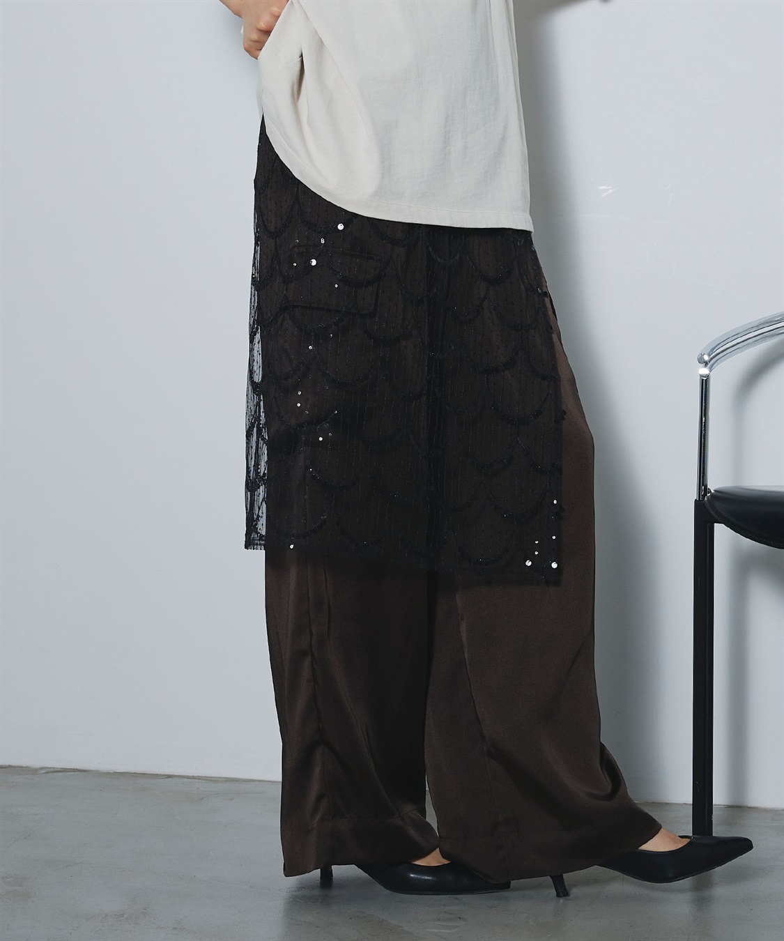 ELLEgirl スパンコールラップスカート_sub_26