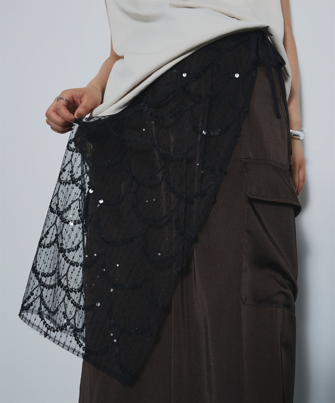 ELLEgirl スパンコールラップスカート_sub_29