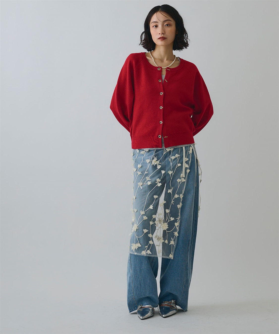 ELLEgirl フラワーモチーフラップスカート_sub_3