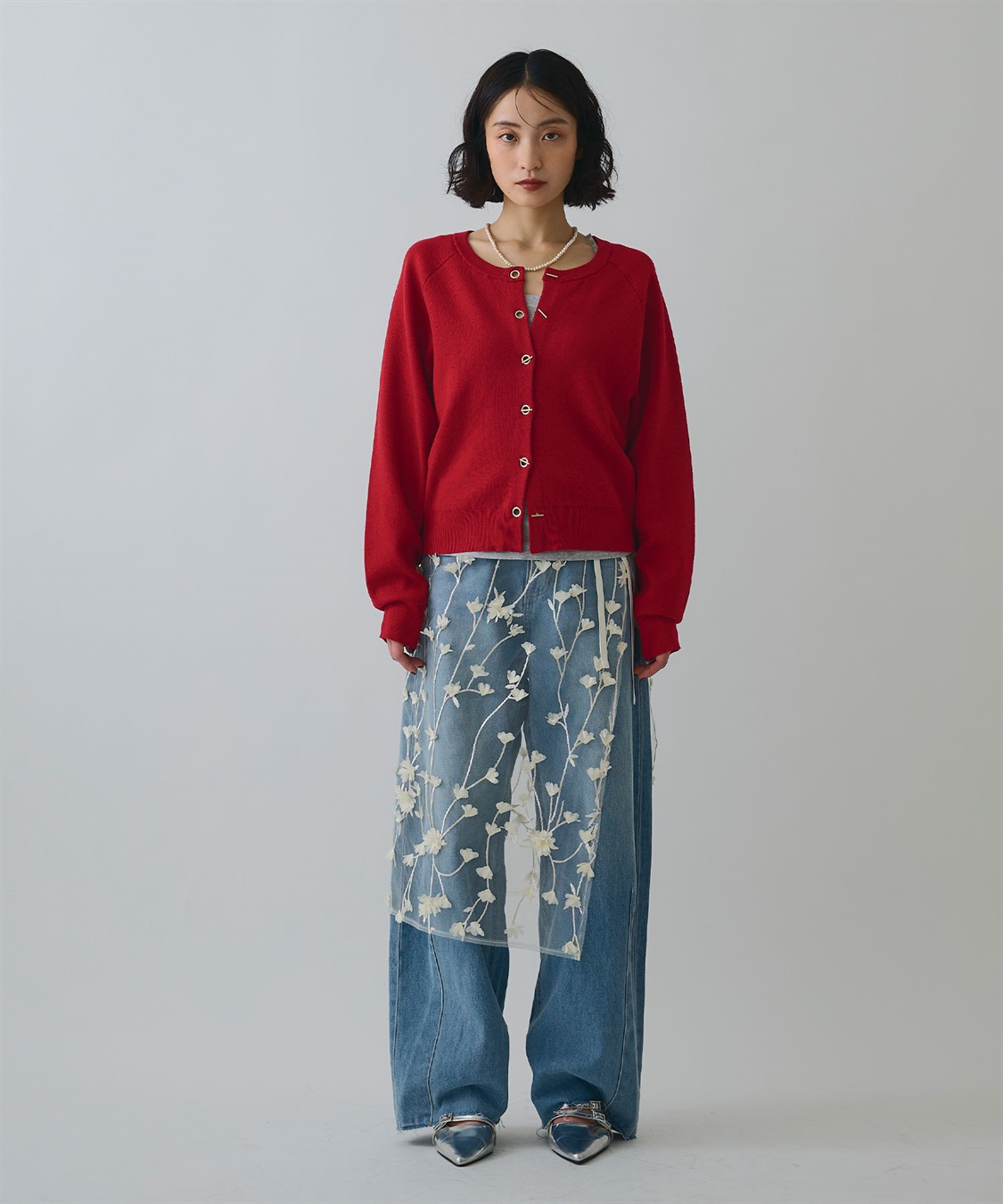 ELLEgirl フラワーモチーフラップスカート_sub_4